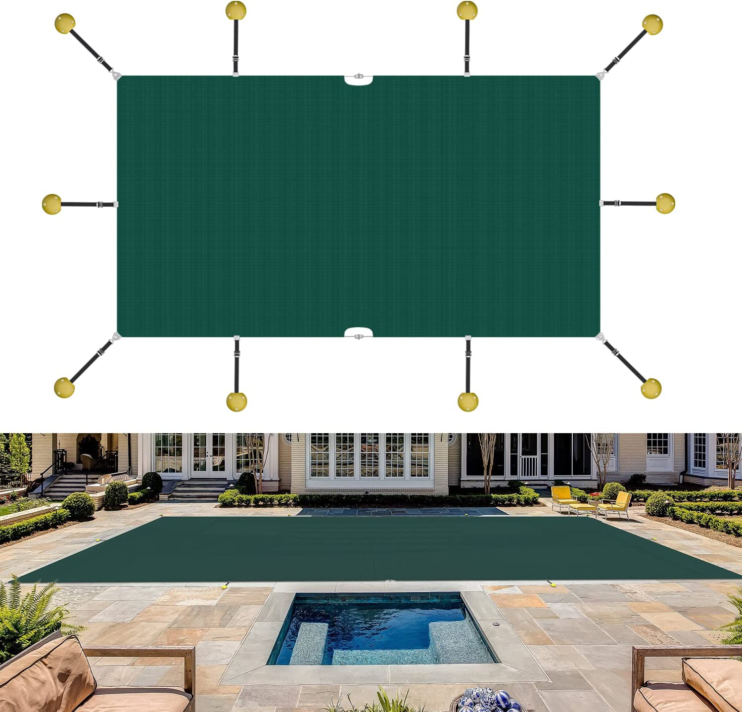 Inground Swimming Pool Cover Rectangle Winter Pool Cover Safe